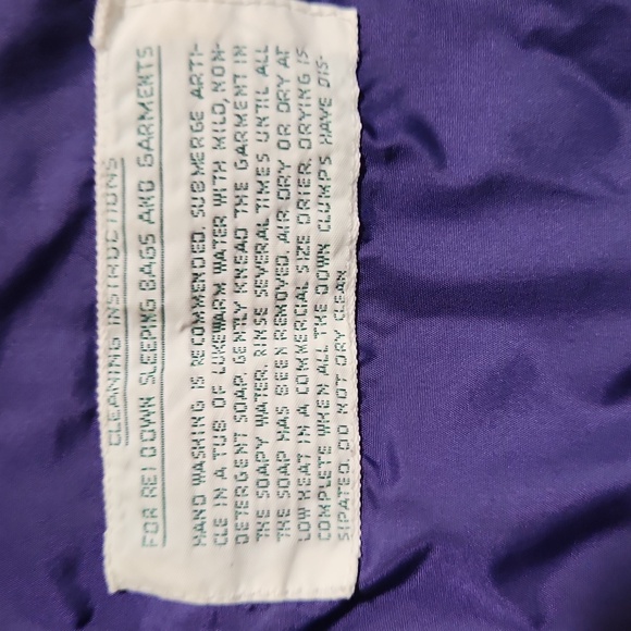REI Vintage Goose Down Quilted Puffer Jacket Purple Size Large - Picture 8 of 13